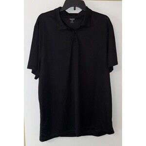Old Navy Active Polo Shirt Men XXL Black Go-Fresh Performance Golf Tennis Preown